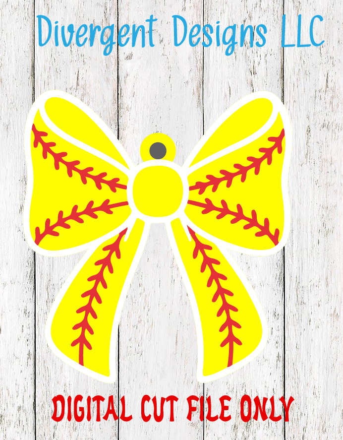Digital cut file for softball bow