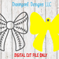 Digital cut file for softball bow