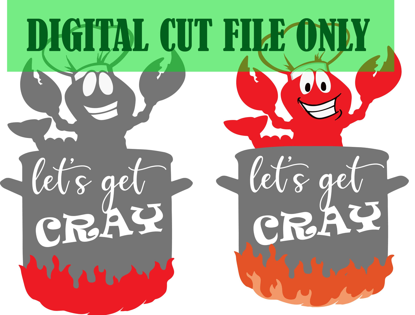 Digital Cut File Crawfish Door Hanger