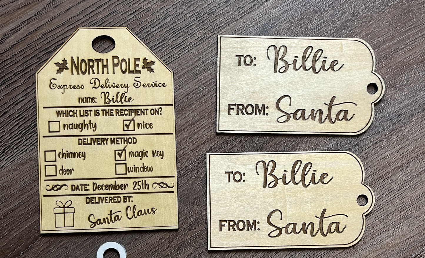 Engraved Christmas Gift Tags