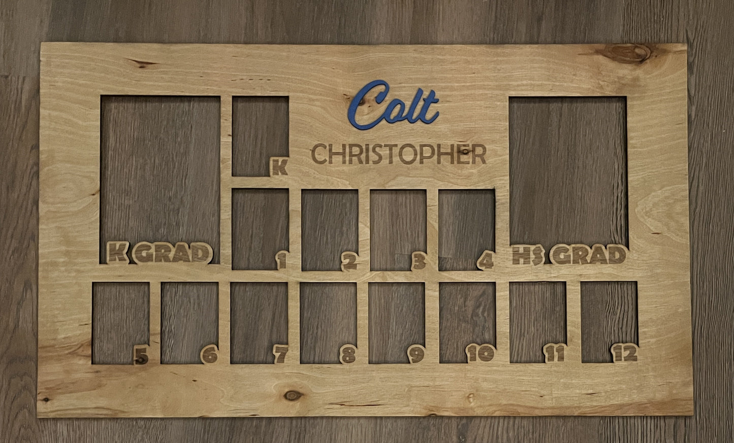 Kid's Yearly Growth School Picture Frame