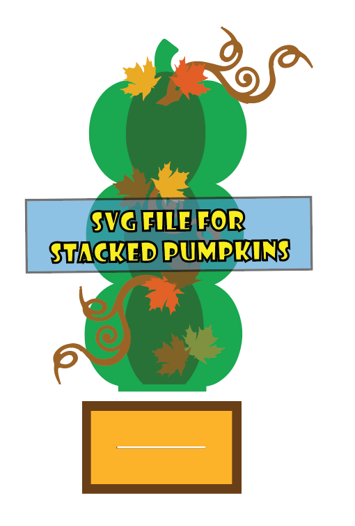 Digital Cut File Stacked Pumpkins