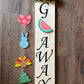 Reversible Welcome/Go Away Door Hanger with interchangeable shapes