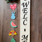 Reversible Welcome/Go Away Door Hanger with interchangeable shapes