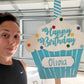 Happy Birthday Cupcake Yard Sign/Door Hanger