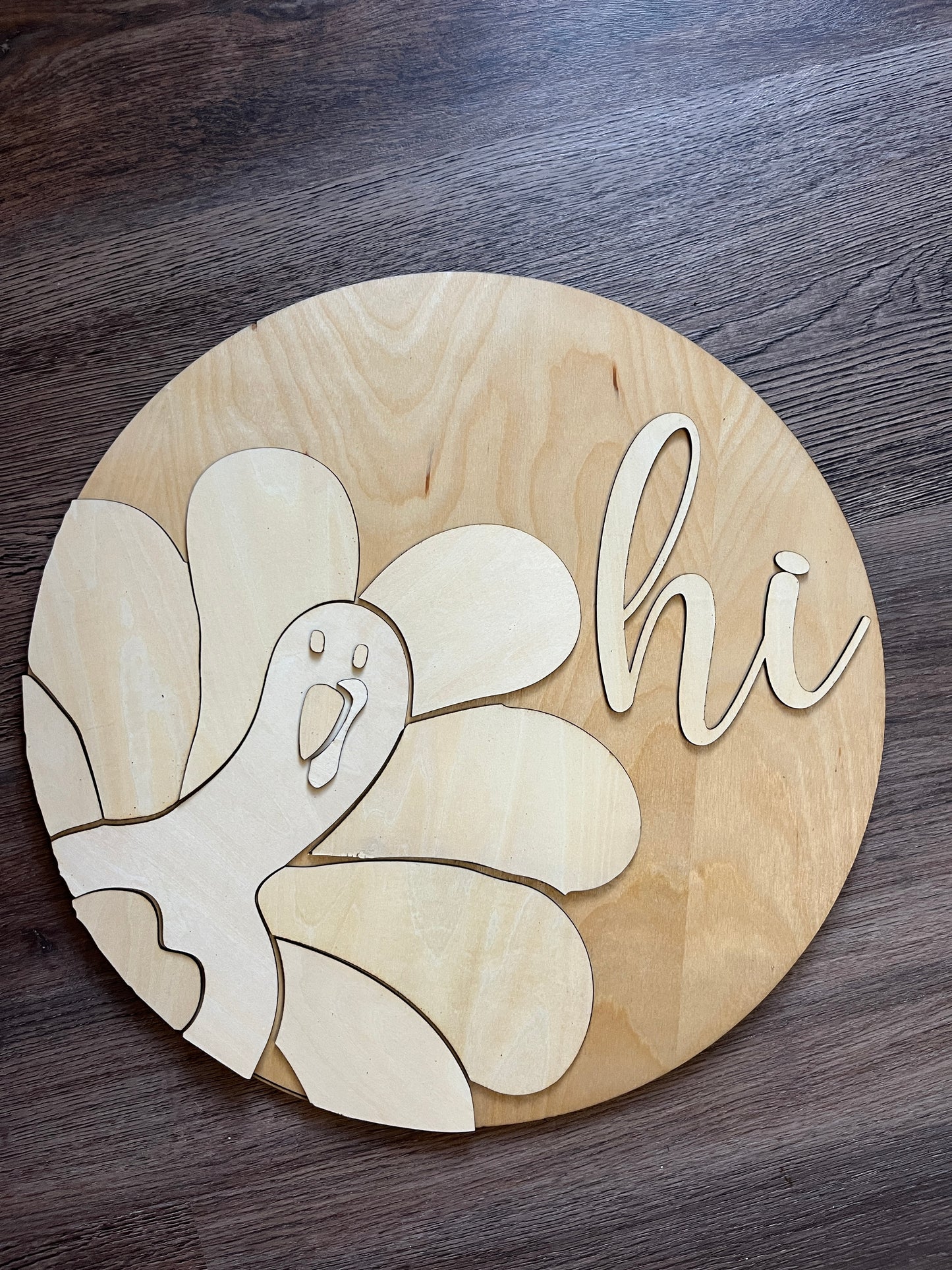 DIY "Hi" Turkey Door Hanger