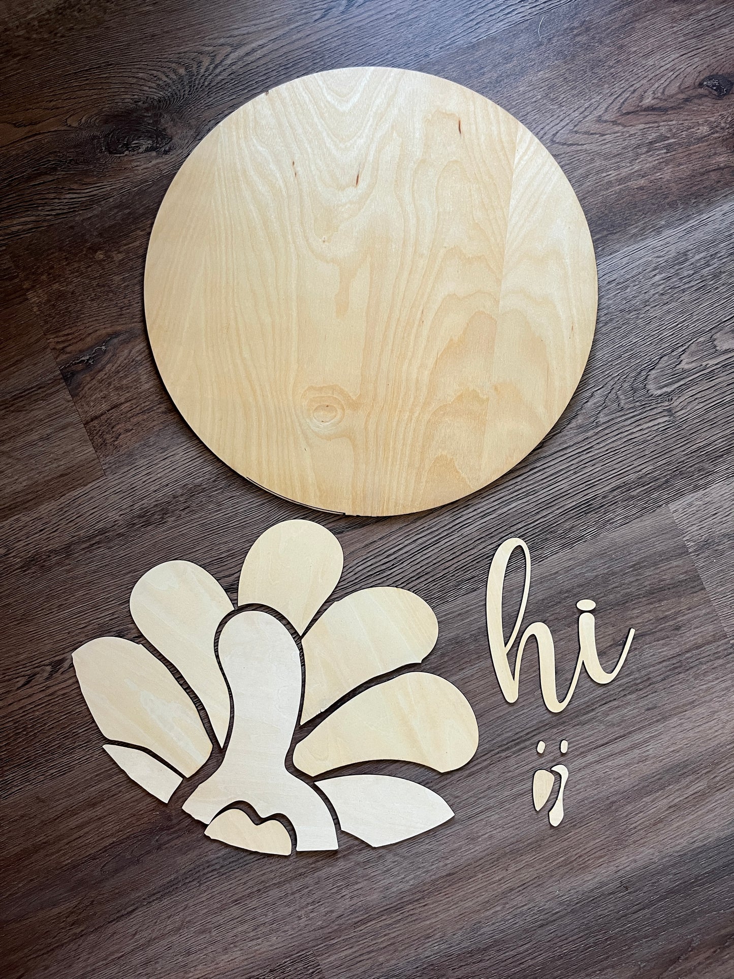 DIY "Hi" Turkey Door Hanger