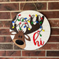 DIY "Hi" Reindeer Door Hanger