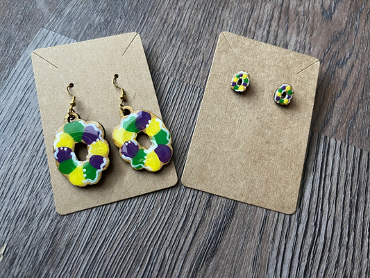 King Cake Earrings