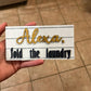 Shiplap Magnetic Alexa Sign