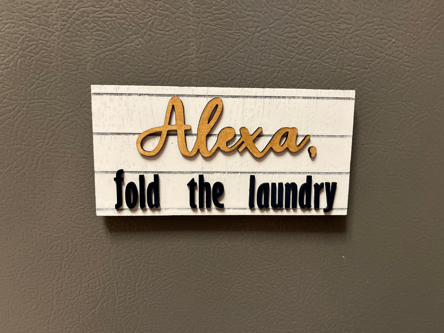 Shiplap Magnetic Alexa Sign