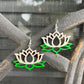 White Lotus Hanging Earrings