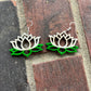 White Lotus Hanging Earrings