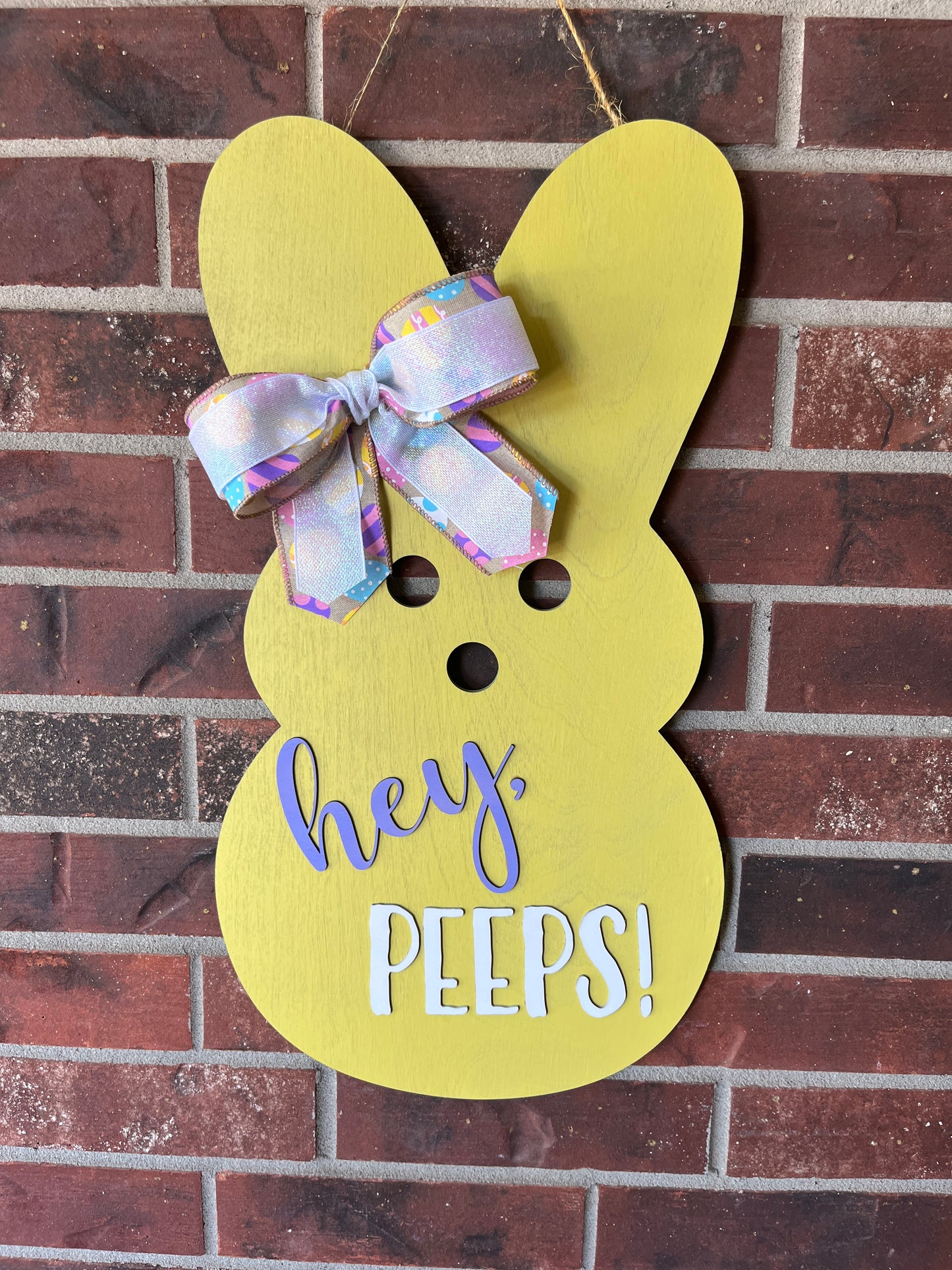 Hey Peeps Door Hanger