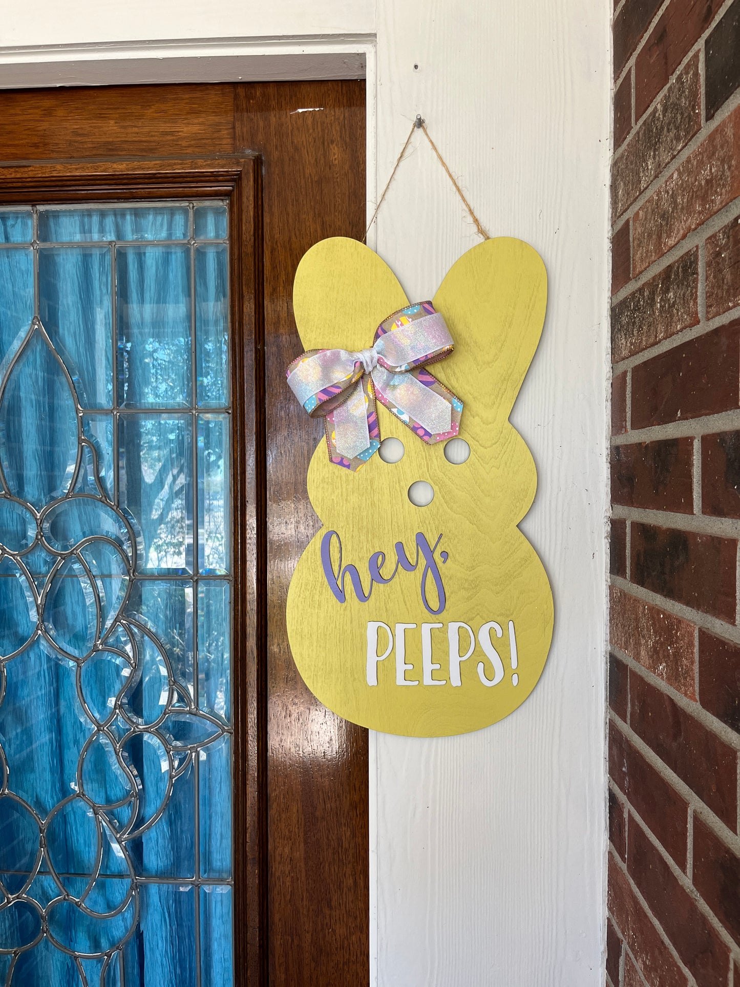 Hey Peeps Door Hanger