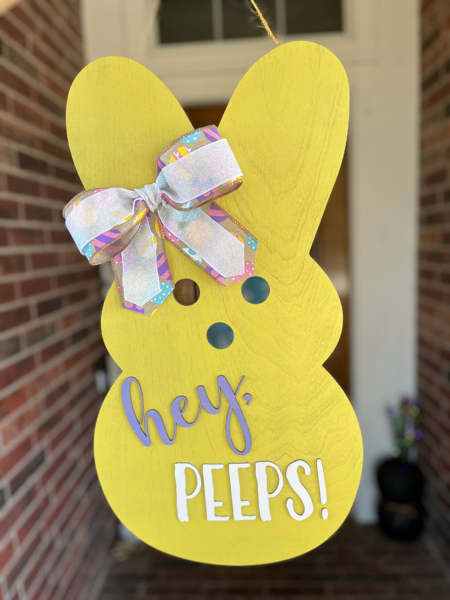 Hey Peeps Door Hanger