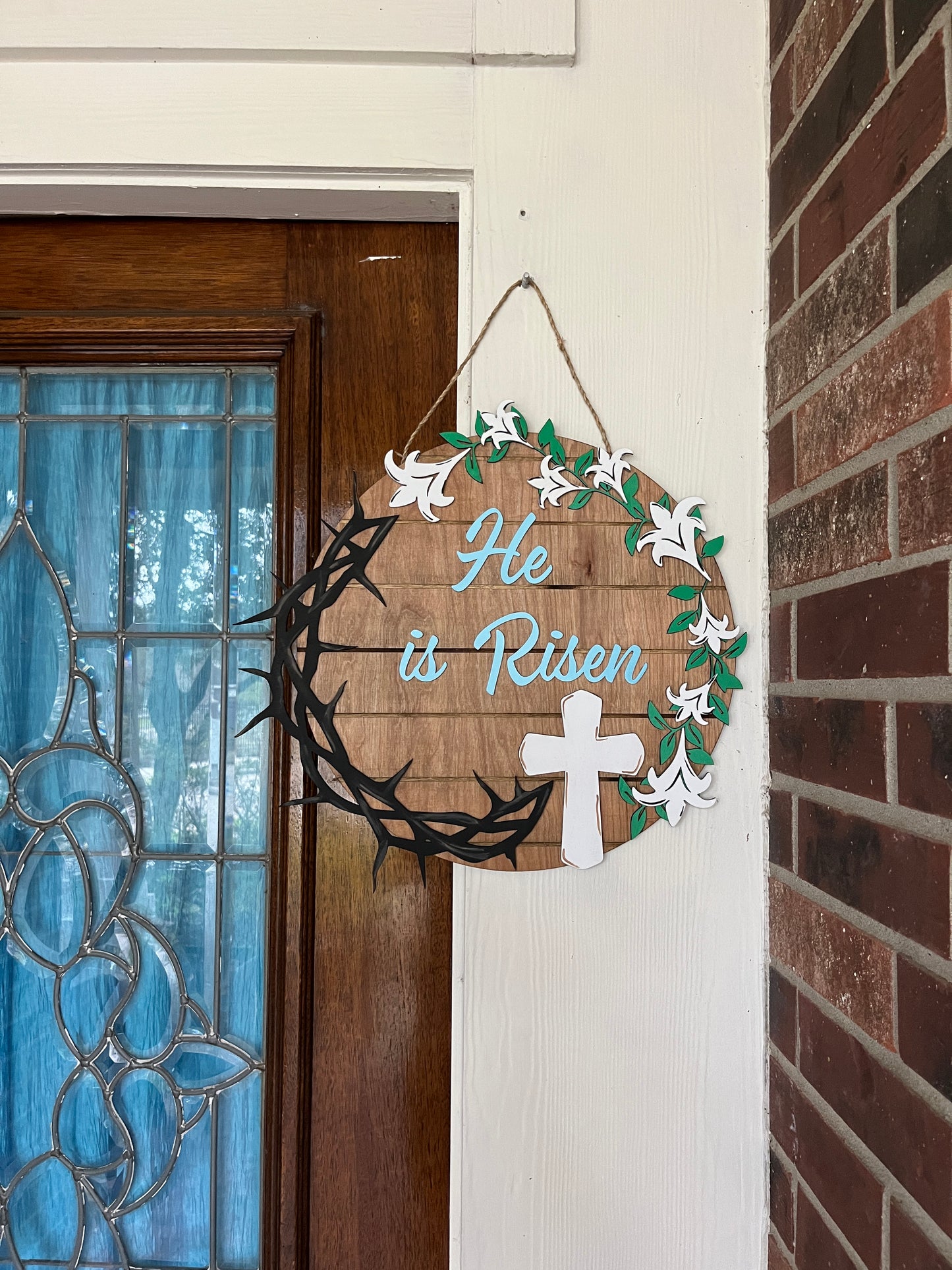 He is Risen Easter Door Hanger