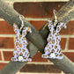 Floppy Ear Leopard Bunny Earrings