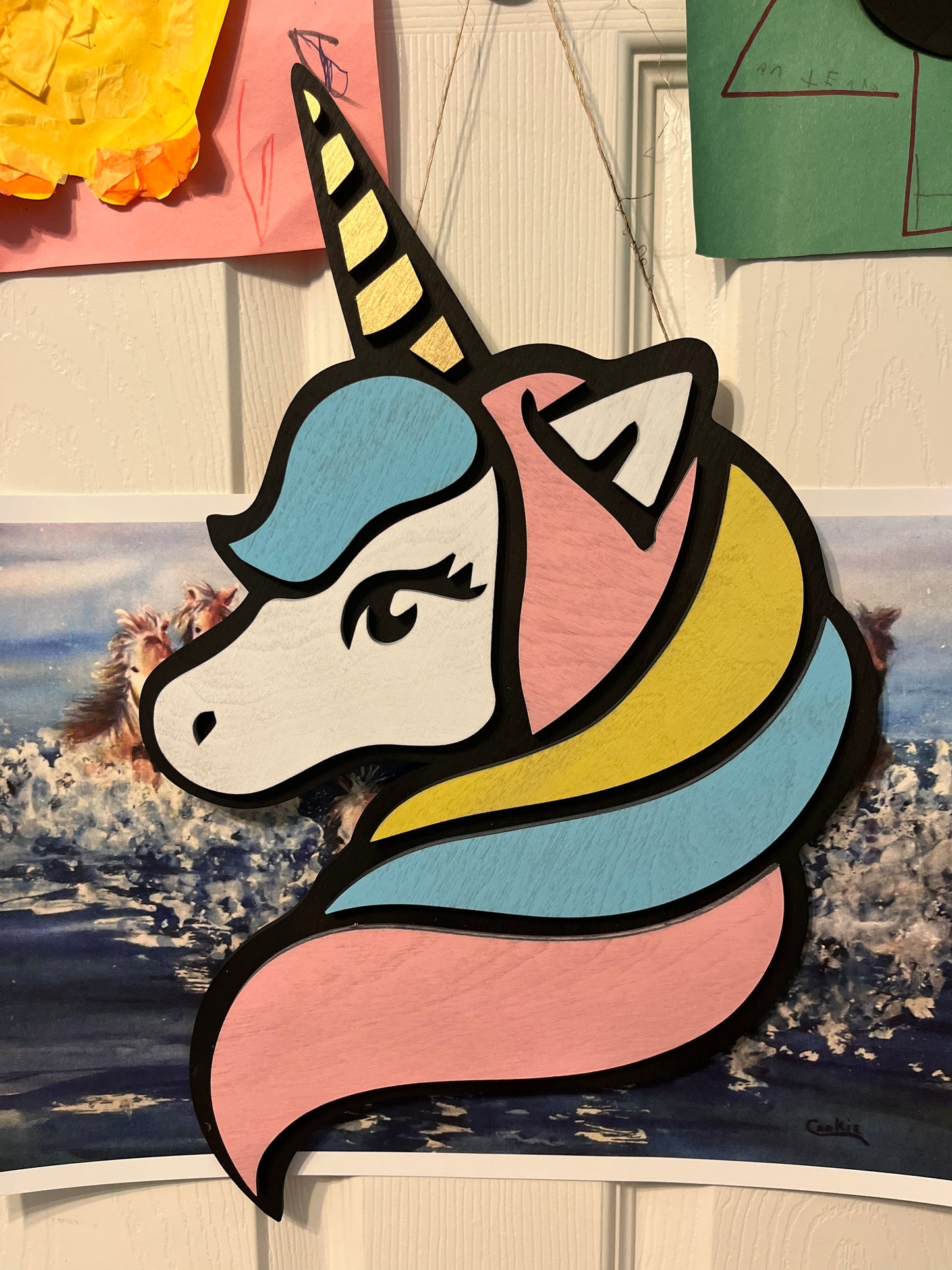 DIY Kid's Unicorn Door Hanger