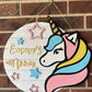 Kid's Unicorn Door Hanger
