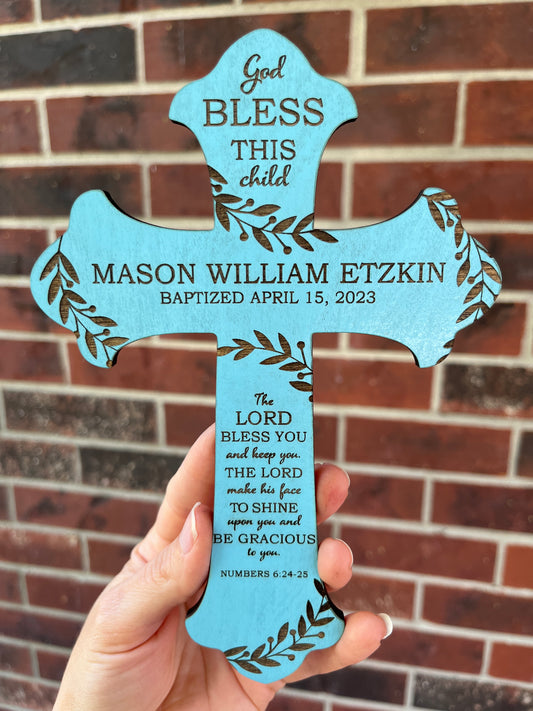 Engraved Baptism Cross