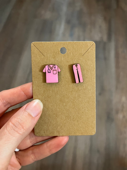 Nurse Scrubs Stud Earrings