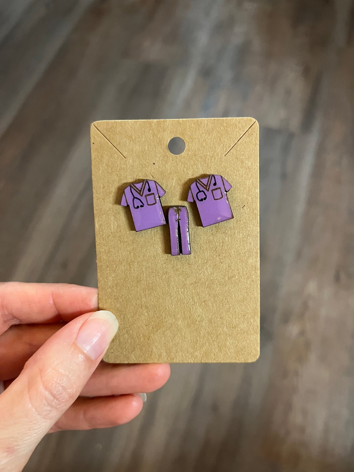 Nurse Scrubs Stud Earrings